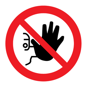 No access - symbol only Sign - Safety Signs