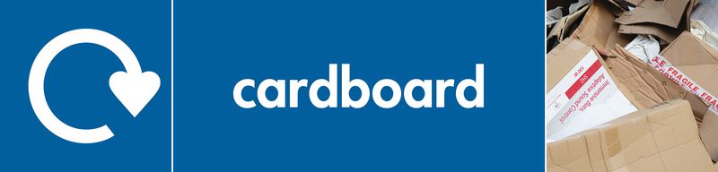 Cardboard – WRAP Paper Waste Recycling Pictorial Signs