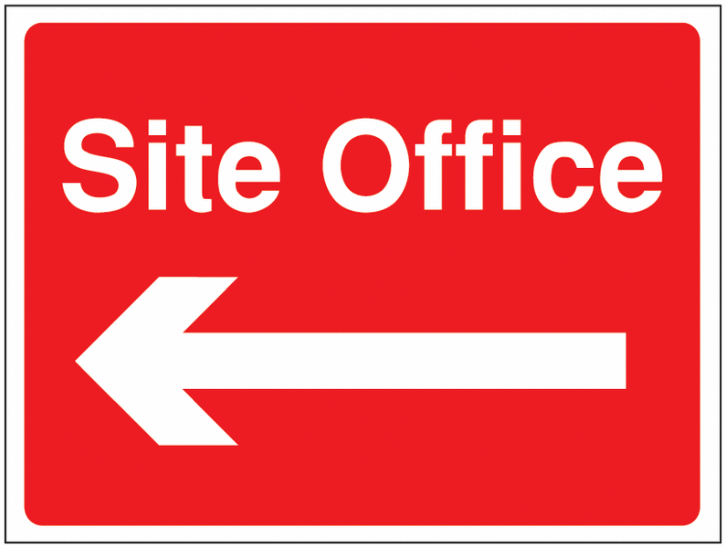 Construction Signs – Site Office Arrow Left
