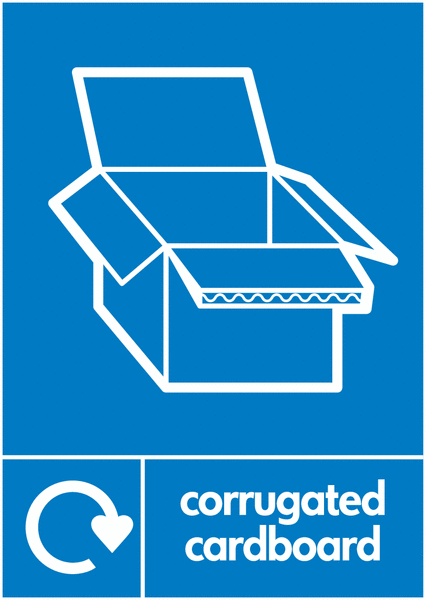 Corrugated Cardboard – WRAP Paper Waste Recycling Signs