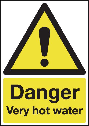 Danger Very Hot Water Signs