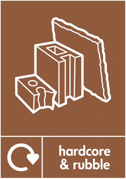 Hardcore & Rubble – WRAP Recycling Signs