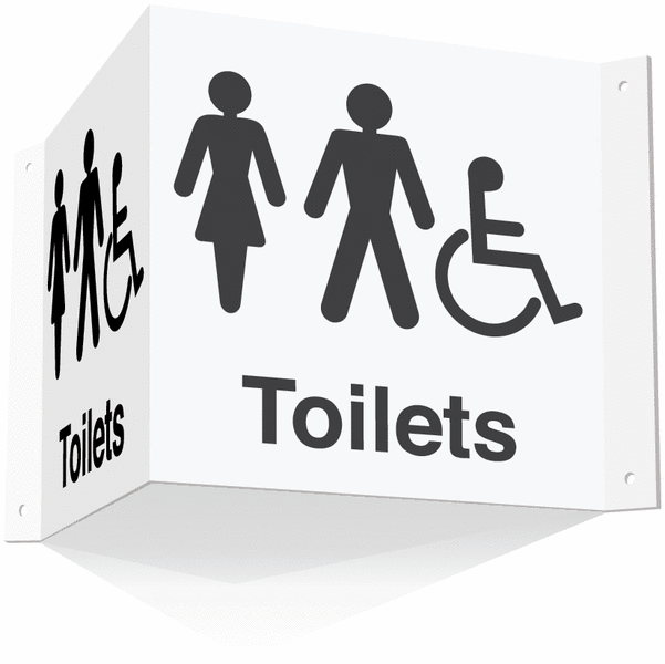 Male, Female Accessible Toilet Projecting Signs