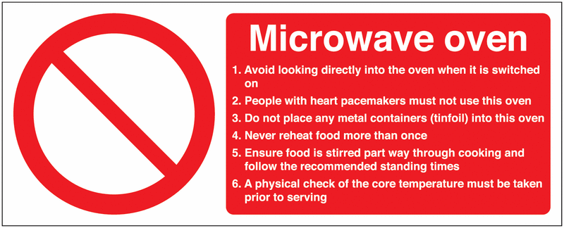 Microwave Oven Sign (With Symbol)