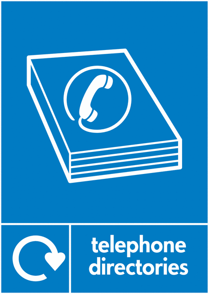 Telephone Directories WRAP Paper Waste Recycling Signs