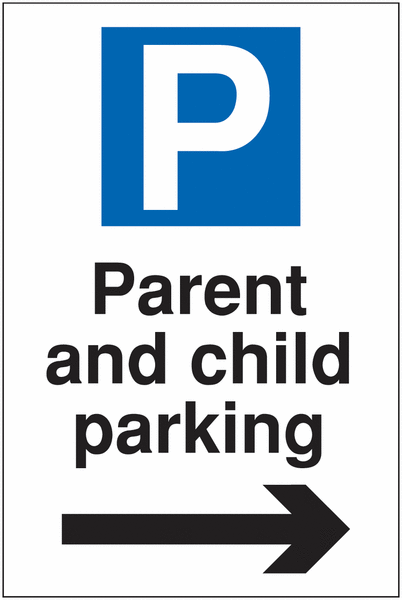 Visitor Parking Signs – Parent And Child Parking Right Arrow